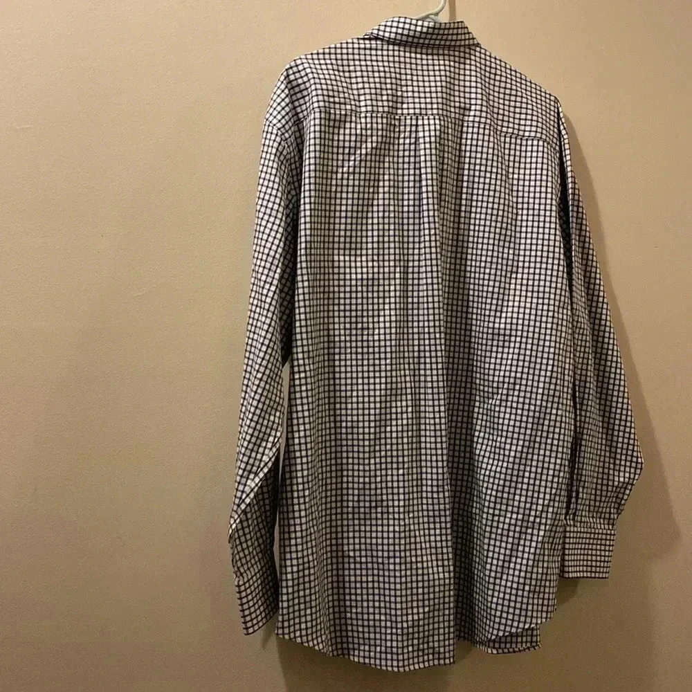 Peter Millar mens XXL button down - 100% cotton - blue/white check